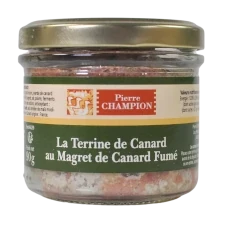 tartina de terrine de canard au magret de canard fumé