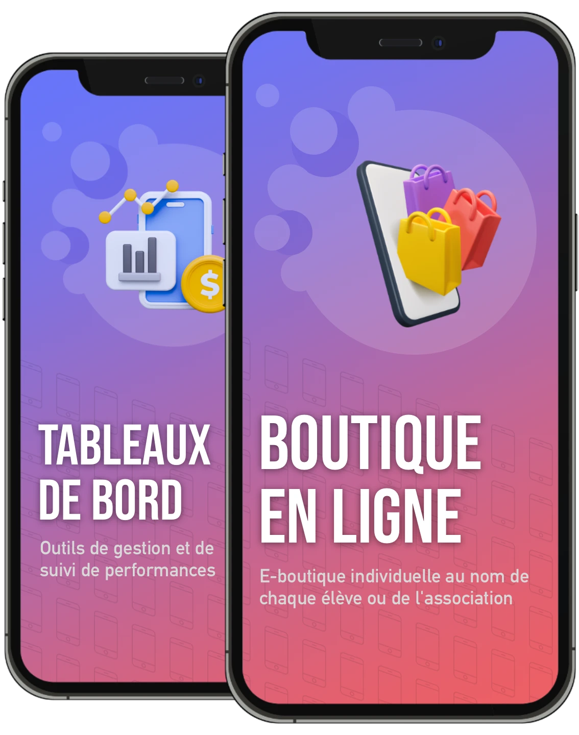 mockups de l'application France Challenges